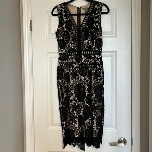 Love X Design black lace dress. Size medium. With tags